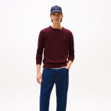Tommy Hilfiger  - Tommy Hilfiger - TH cotton/cashmere crew neck | Strik Deep Burgundy