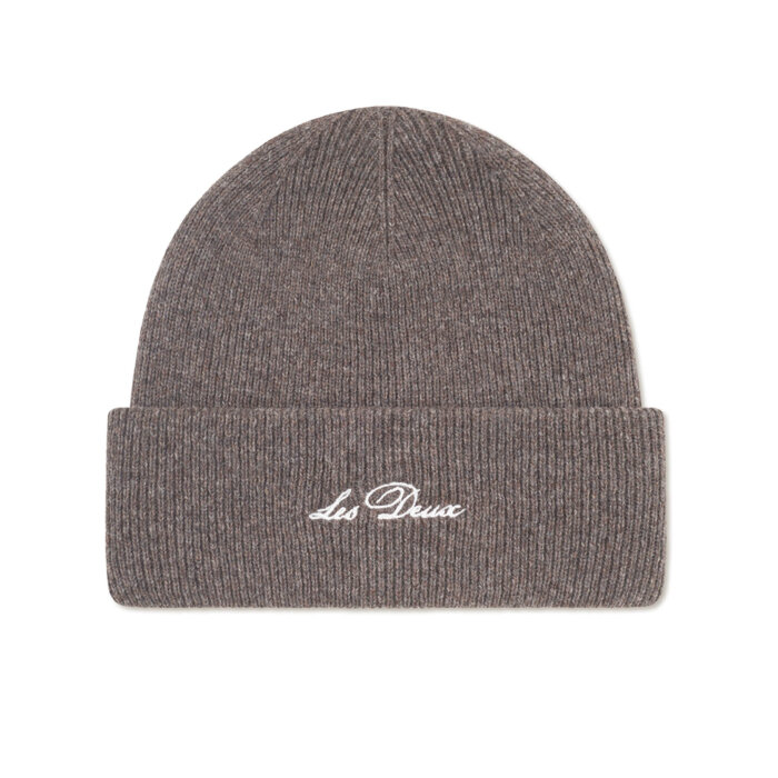 LES DEUX - Les Deux - Wayne embroidered beanie | Hue Mountain Grey