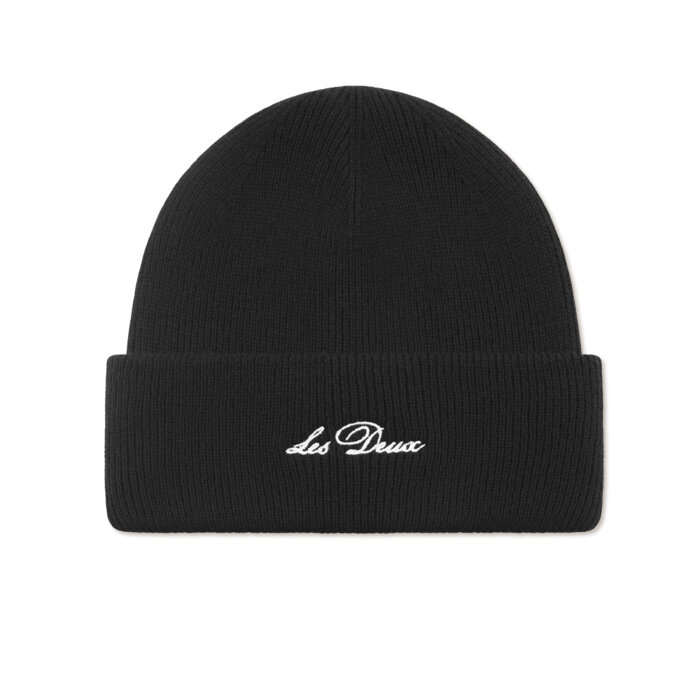LES DEUX - Les Deux - Wayne embroidered beanie | Hue Black