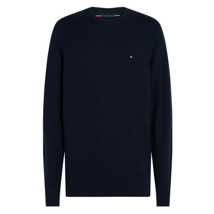 Tommy Hilfiger  - Tommy Hilfiger - TH cotton/cashmere crew neck | Strik desert Sky