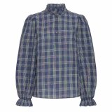 Pulz Jeans ( Dame )  - PULZ - PZSHELLY LS BLOUSE | SKJORTE DARK SAPPHIRE