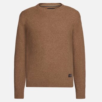 Signal - Signal - Ricco crew neck sweater | Strik Brown Otter Melange