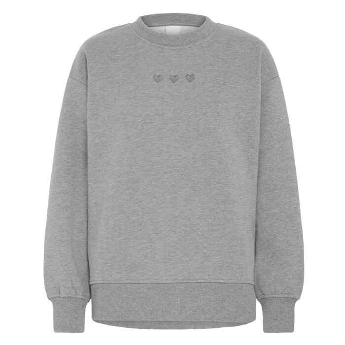 ICHI ( Dame ) - ICHI - IHOLINNE SW | SWEATSHIRT GREY MELANGE