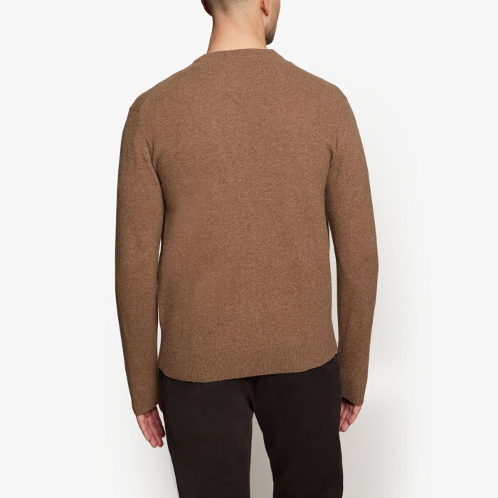 Signal - Signal - Ricco crew neck sweater | Strik Brown Otter Melange