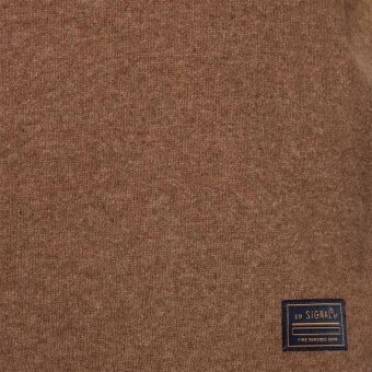Signal - Signal - Ricco crew neck sweater | Strik Brown Otter Melange