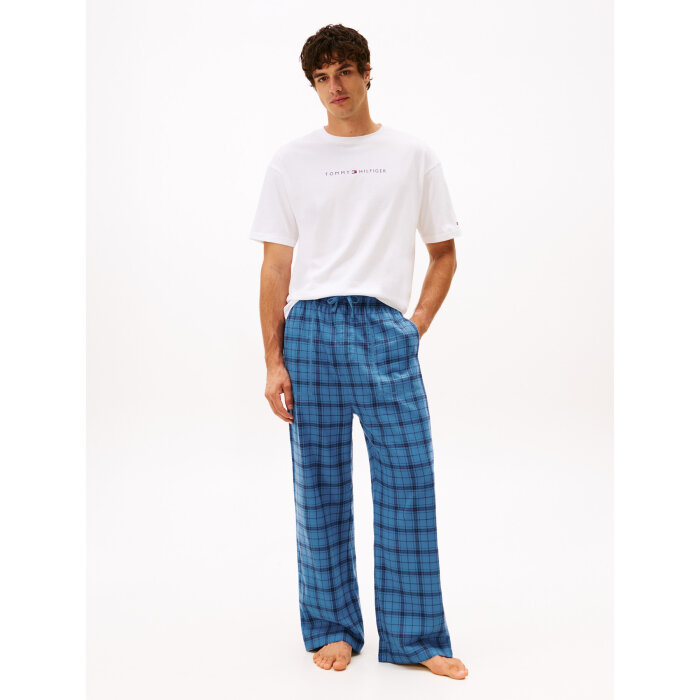 Tommy Hilfiger  - Tommy Hilfiger - TH flannel pyjamas pants | Pyjamasbukser Tonal Check Blue 