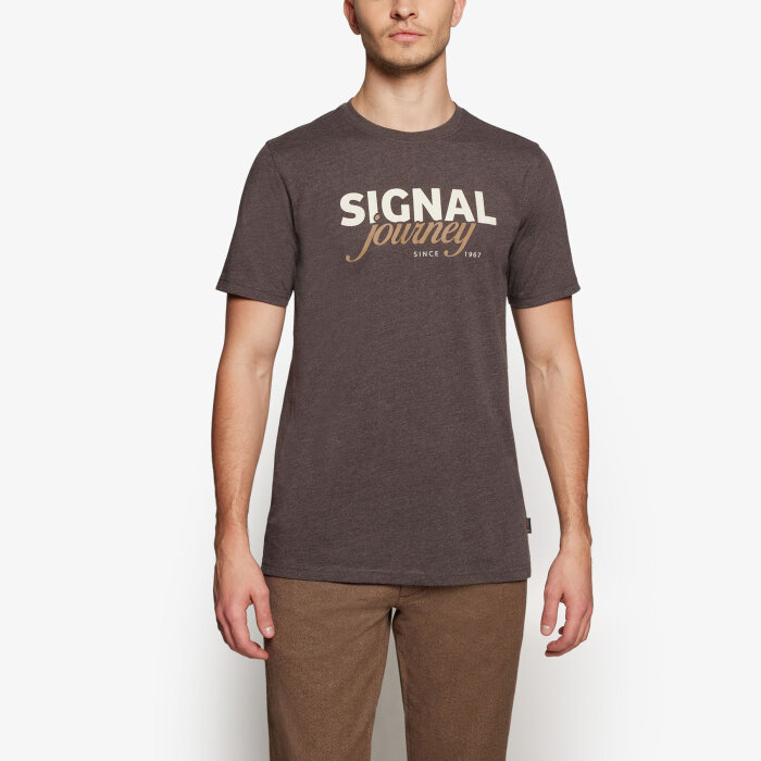 Signal - Signal - Dizzy logo | T-shirt Brown bark Melange