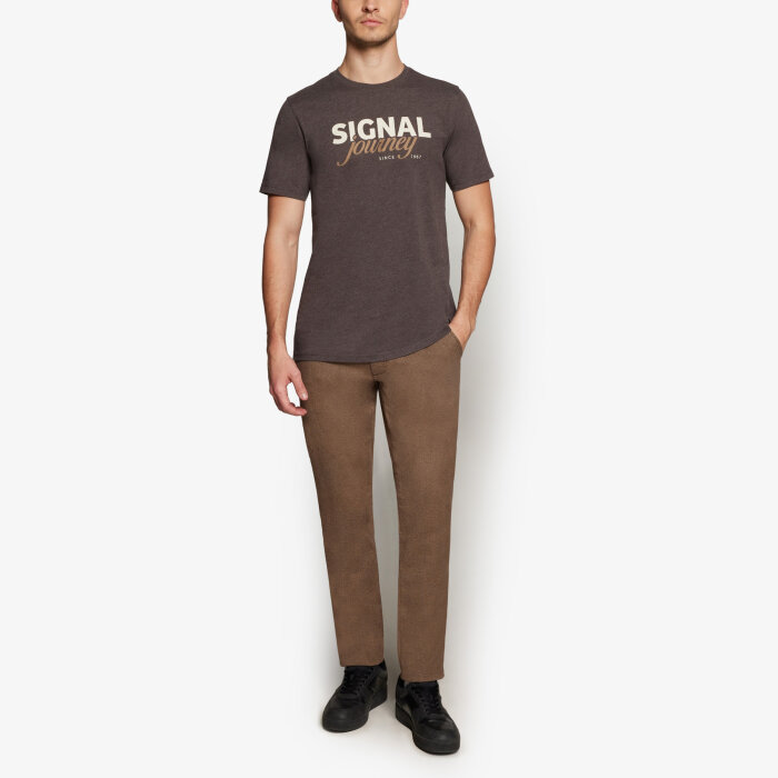 Signal - Signal - Dizzy logo | T-shirt Brown bark Melange
