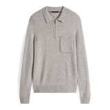 Tommy Hilfiger  - Tommy Hilfiger - Lambswool zip polo | Strik Light Grey