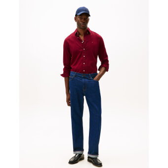 Tommy Hilfiger  - Tommy Hilfiger - Flex flannel solid shirt | Skjorte Deep Rouge 