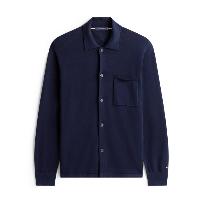 Tommy Hilfiger  - Tommy Hilfiger - Essential cotton | Overshirt Desert Sky