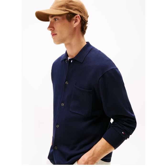 Tommy Hilfiger  - Tommy Hilfiger - Essential cotton | Overshirt Desert Sky