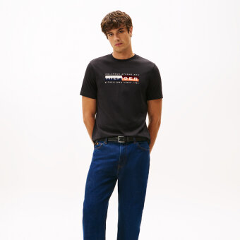 Tommy Hilfiger  - Tommy Hilfiger - Colour block graphic tee | T-shirt Black