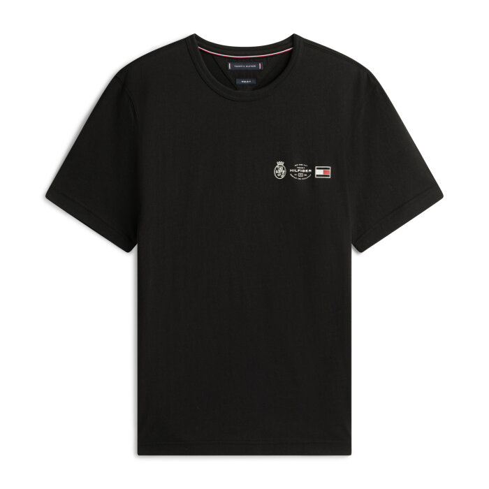Tommy Hilfiger  - Tommy Hilfiger - Small crest outline tee | T-shirt Black