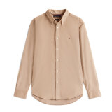 Tommy Hilfiger  - Tommy Hilfiger - Solid corduroy shirt | Skjorte Coastal Taupe