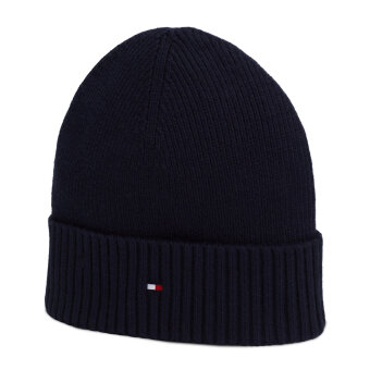 Tommy Hilfiger  - Tommy Hilfiger - Flag pima cotton beanie | Hue Space Blue