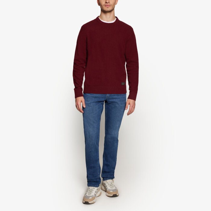Signal - Signal - Ricco crew neck sweater | Strik Cherry Chocolate Melange