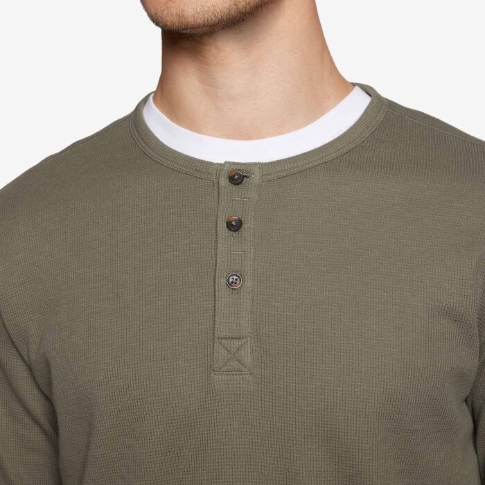 Signal - Signal - Derek granddad waffle | T-shirt Smokey Olive