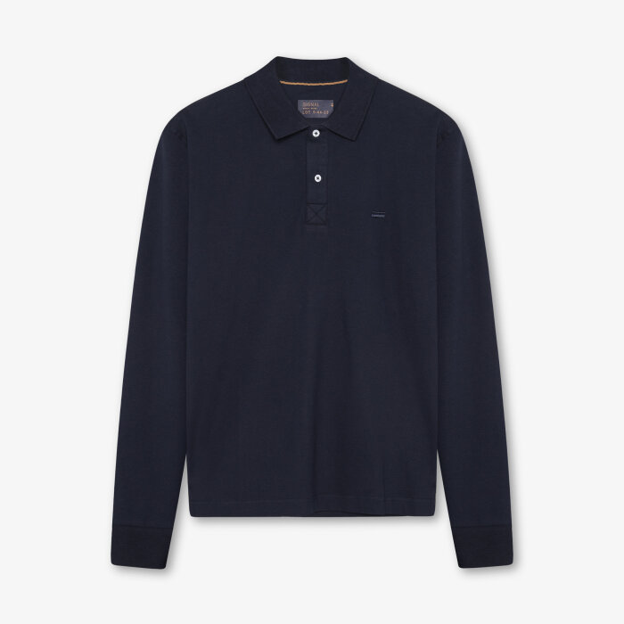 Signal - Signal - Neil polo long sleeve | Polo T-shirt Deep Marine