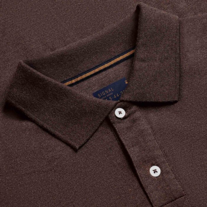 Signal - Signal - Nicky | Polo T-shirt Brown Bark Melange