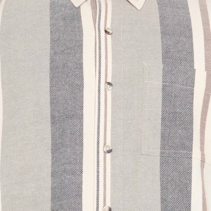 Signal - Signal - Boulder v-stripe shirt | Skjorte Brown Otter