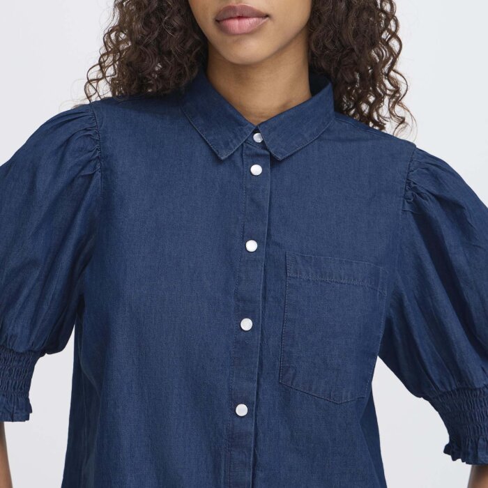 ICHI ( Dame ) - ICHI - IHBORGIE SH | SKJORTE WASHED DARK