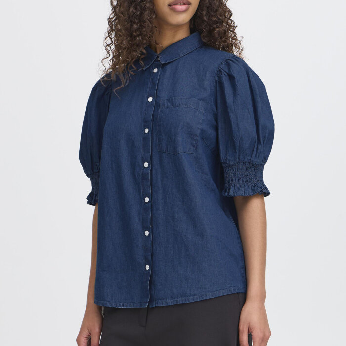 ICHI ( Dame ) - ICHI - IHBORGIE SH | SKJORTE WASHED DARK