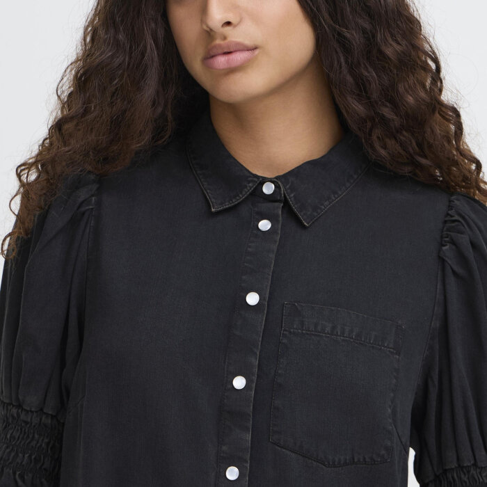 ICHI ( Dame ) - ICHI - IHBORGIE SH | SKJORTE WASHED BLACK