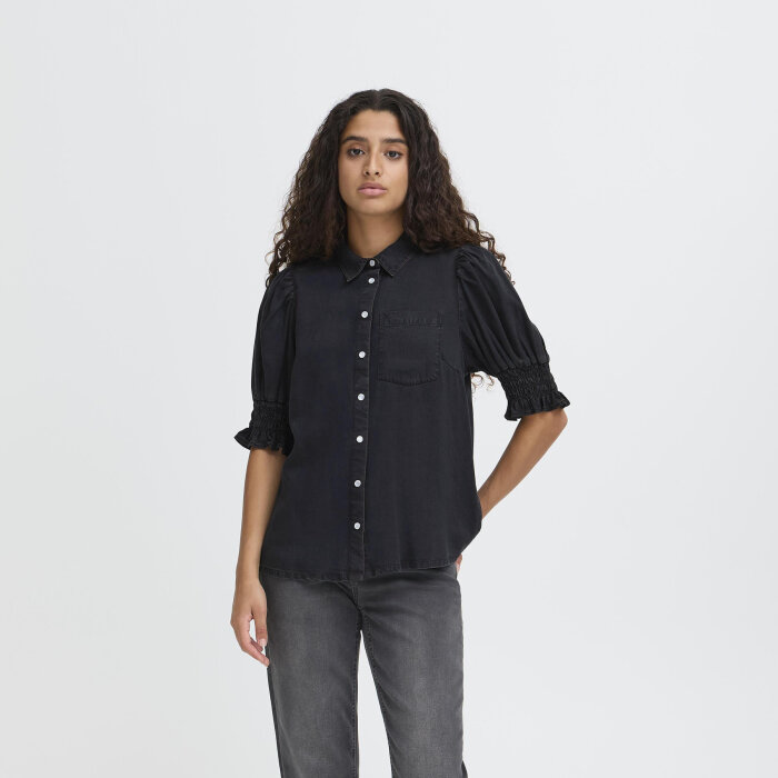 ICHI ( Dame ) - ICHI - IHBORGIE SH | SKJORTE WASHED BLACK