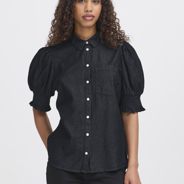 ICHI ( Dame ) - ICHI - IHBORGIE SH | SKJORTE WASHED BLACK