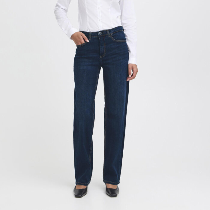 ICHI ( Dame ) - ICHI - IHTWIGGY STRAIGHT | JEANS DARK BLUE
