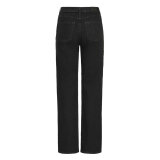 Pulz Jeans ( Dame ) - PULZ - PZKATJA HW JEANS STRAIGHT JEANS BLACK DENIM 20004 Pulz Jeans ( Dame ) - PULZ - PZKATJA HW JEANS STRAIGHT JEANS BLACK DENIM 20004