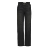 Pulz Jeans ( Dame ) - PULZ - PZKATJA HW JEANS STRAIGHT JEANS BLACK DENIM 20004 Pulz Jeans ( Dame ) - PULZ - PZKATJA HW JEANS STRAIGHT JEANS BLACK DENIM 20004