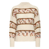 Pulz Jeans ( Dame )  - PULZ - PZRIVER LS PULLOVER | STRIK CLOUD DANCER MELANGE