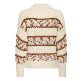 Pulz Jeans ( Dame )  - PULZ - PZRIVER LS PULLOVER | STRIK CLOUD DANCER MELANGE