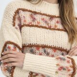 Pulz Jeans ( Dame )  - PULZ - PZRIVER LS PULLOVER | STRIK CLOUD DANCER MELANGE