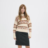 Pulz Jeans ( Dame )  - PULZ - PZRIVER LS PULLOVER | STRIK CLOUD DANCER MELANGE