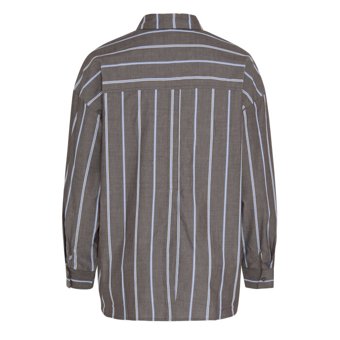 ICHI ( Dame ) - ICHI - IHSADIA SH2 | SKJORTE BROWN STRIBE