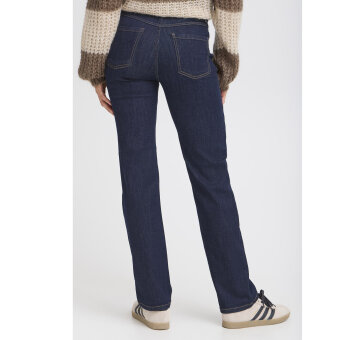 Pulz Jeans ( Dame )  - PULZ - PZKATJA HW JEANS STRAIGHT FIT | UNWASHED DENIM