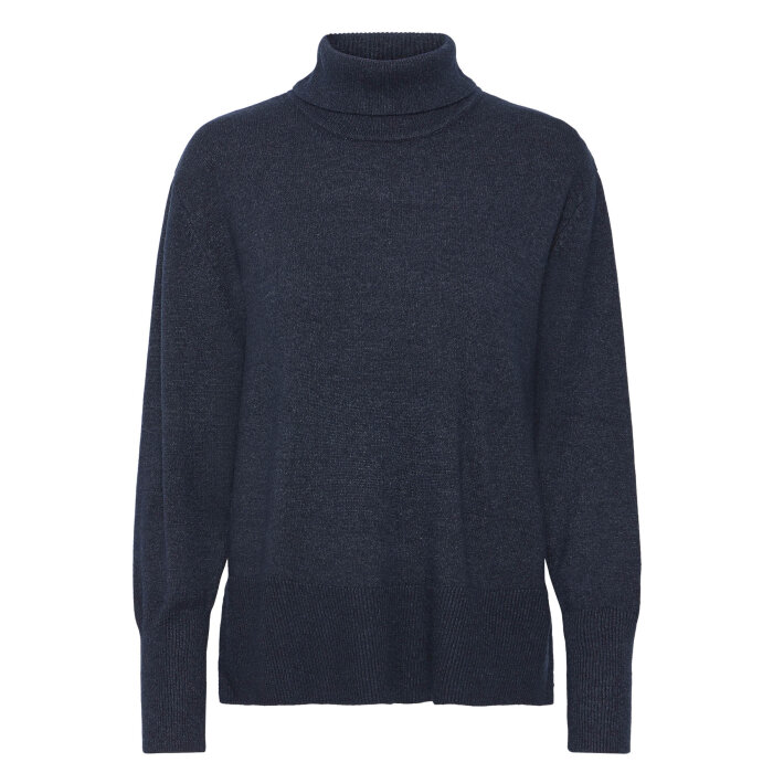 Pulz Jeans ( Dame )  - PULZ - PZSTEFFI ROLL NECK | RULLEKRAVE STRIK DARK SAPHIRE