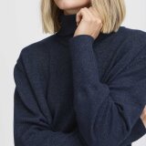 Pulz Jeans ( Dame )  - PULZ - PZSTEFFI ROLL NECK | RULLEKRAVE STRIK DARK SAPHIRE