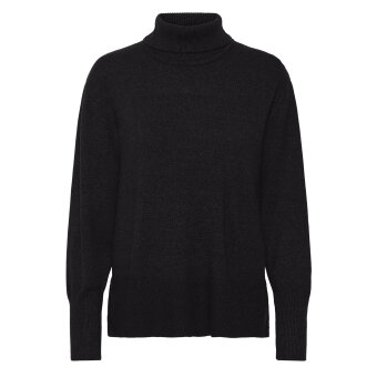 Pulz Jeans ( Dame )  - PULZ - PZSTEFFI ROLL NECK | RULLEKRAVE STRIK BLACK BEAUTY