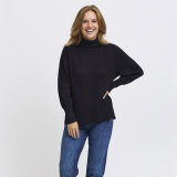 Pulz Jeans ( Dame )  - PULZ - PZSTEFFI ROLL NECK | RULLEKRAVE STRIK BLACK BEAUTY Pulz Jeans ( Dame )  - PULZ - PZSTEFFI ROLL NECK | RULLEKRAVE STRIK BLACK BEAUTY