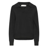 Pulz Jeans ( Dame ) - PULZ - PZSTEFFI OPEN POLO PULL | STRIK BLACK BEAUTY Pulz Jeans ( Dame ) - PULZ - PZSTEFFI OPEN POLO PULL | STRIK BLACK BEAUTY