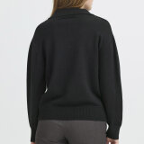 Pulz Jeans ( Dame ) - PULZ - PZSTEFFI OPEN POLO PULL | STRIK BLACK BEAUTY Pulz Jeans ( Dame ) - PULZ - PZSTEFFI OPEN POLO PULL | STRIK BLACK BEAUTY