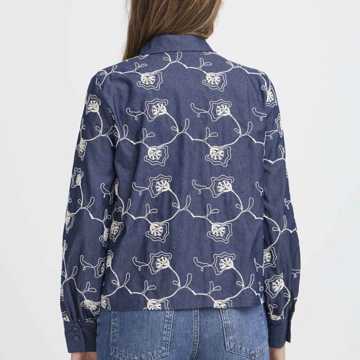 Pulz Jeans ( Dame )  - PULZ - PZMACY SHIRT | SKJORTE DARK BLUE