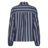 Pulz Jeans ( Dame )  - PULZ - PZVIVIAN SHIRT | SKJORTE BLUE BROWN