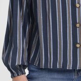 Pulz Jeans ( Dame )  - PULZ - PZVIVIAN SHIRT | SKJORTE BLUE BROWN