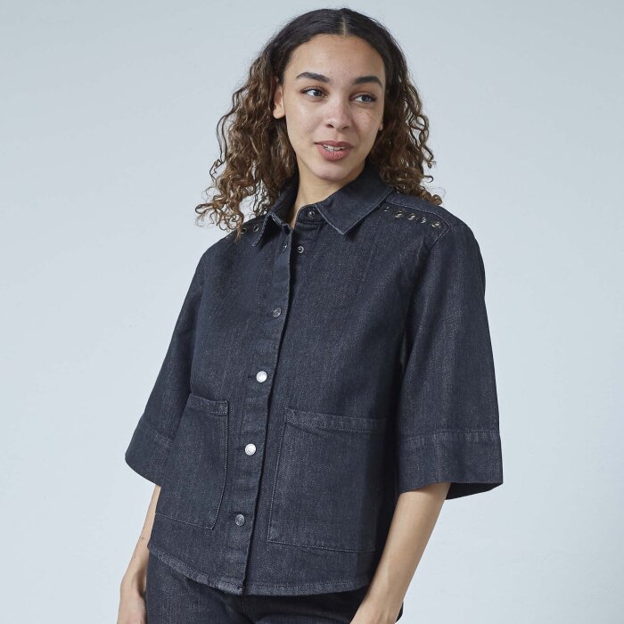 Sisters Point ( Dame ) - SISTERS POINT - OLEA-JA10 | DENIM JAKKE 941 BLACK UNWASHED