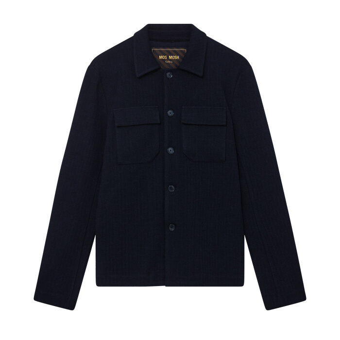 Mos Mosh Gallery - Mos Mosh - Austin knit | Overshirt Navy